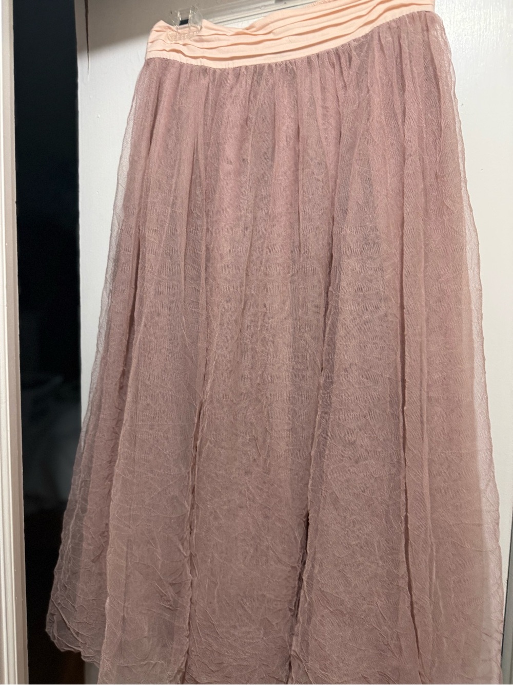 Intimately Free People Women's Dusty Pink Tulle Maxi Skirt